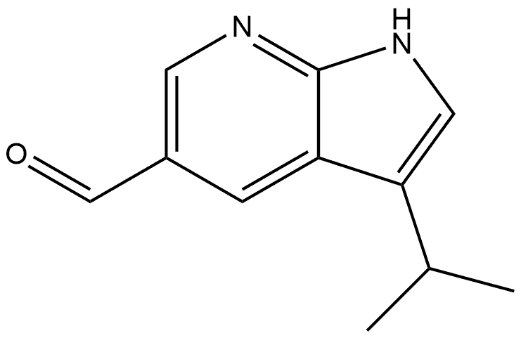 3-(1-Methylethyl)-1H-pyrrolo[2,3-b]pyridine-5-carboxaldehyde 구조식 이미지