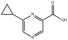 2-Pyrazinecarboxylic acid, 6-cyclopropyl- Structure
