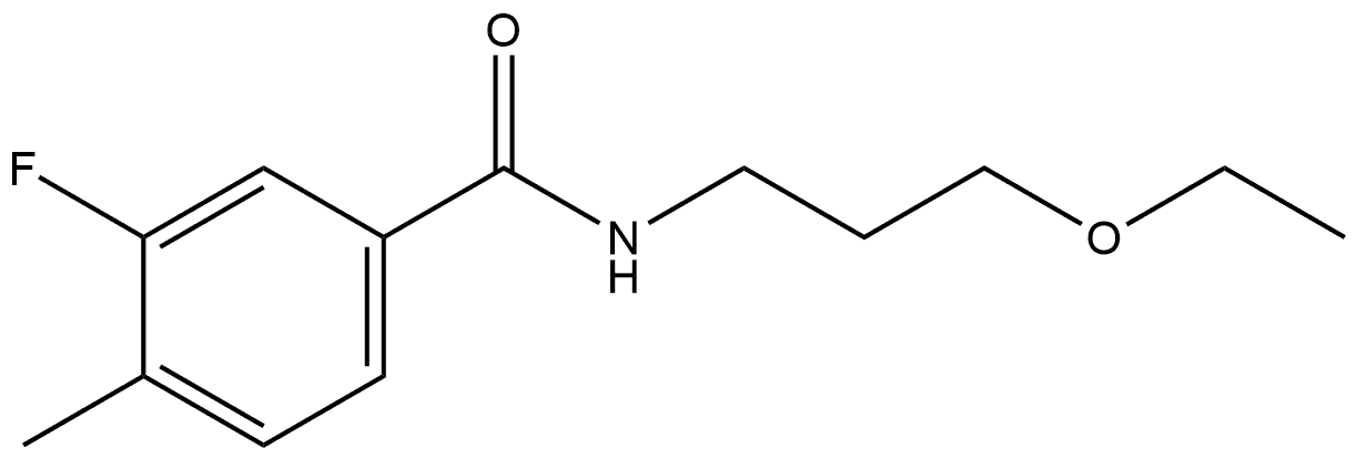 N-(3-Ethoxypropyl)-3-fluoro-4-methylbenzamide Structure