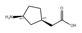 Cyclopentaneacetic acid, 3-amino-, (1R,3S)-rel- Structure