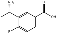 3-[(1S)-1-Aminoethyl]-4-fluorobenzoic acid Structure