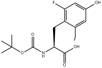 (2S)-2-{[(tert-butoxy)carbonyl]amino}-3-(2,6-difluoro-4-hydroxyphenyl)propanoic acid Structure