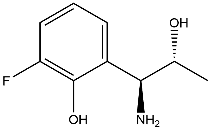 2-((1S,2R)-1-AMINO-2-HYDROXYPROPYL)-6-FLUOROPHENOL Structure