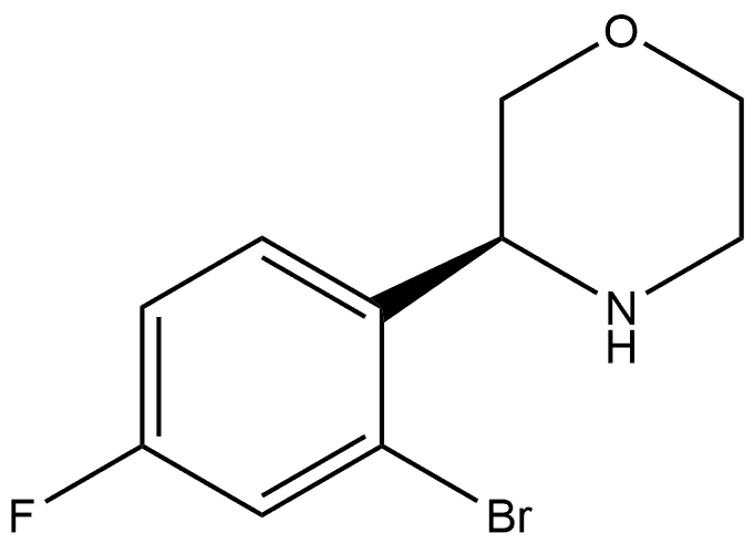 (S)-3-(2-bromo-4-fluorophenyl)morpholine Structure