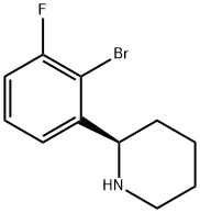 (2R)-2-(2-bromo-3-fluorophenyl)piperidine Structure