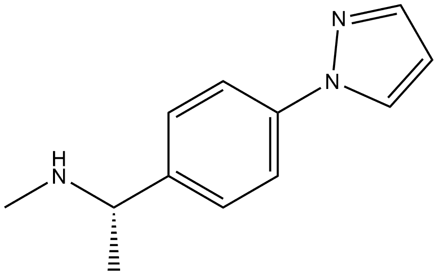 (S)-1-(4-(1H-pyrazol-1-yl)phenyl)-N-methylethan-1-amine Structure