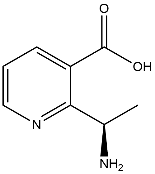 2-[(1R)-1-Aminoethyl]-3-pyridinecarboxylic acid Structure