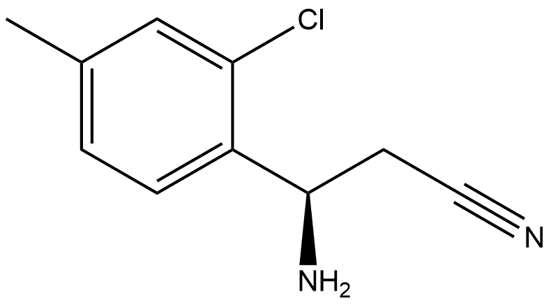 (3R)-3-AMINO-3-(2-CHLORO-4-METHYLPHENYL)PROPANENITRILE Structure