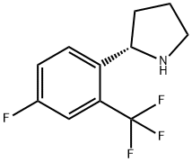 (2S)-2-[4-FLUORO-2-(TRIFLUOROMETHYL)PHENYL]PYRROLIDINE Structure