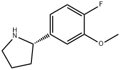 (2S)-2-(4-fluoro-3-methoxyphenyl)pyrrolidine 구조식 이미지