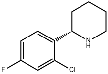 (2S)-2-(2-chloro-4-fluorophenyl)piperidine Structure