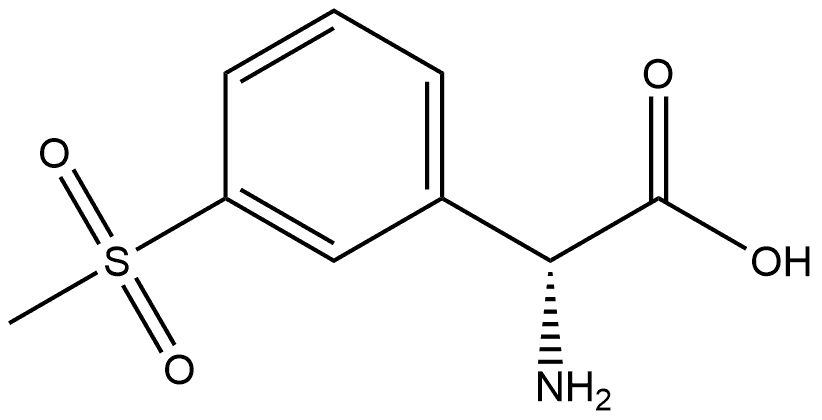 (αR)-α-Amino-3-(methylsulfonyl)benzeneacetic acid Structure