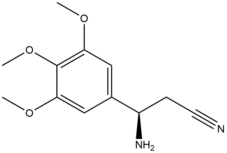 (3R)-3-AMINO-3-(3,4,5-TRIMETHOXYPHENYL)PROPANENITRILE Structure