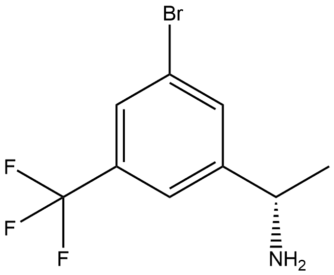 (S)-1-(3-bromo-5-(trifluoromethyl)phenyl)ethanamine 구조식 이미지