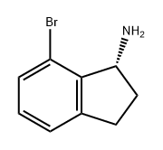 1H-Inden-1-amine, 7-bromo-2,3-dihydro-, (1R)- Structure