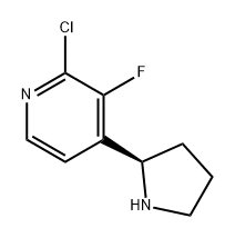 2-chloro-3-fluoro-4-[(2R)-pyrrolidin-2-yl]pyridine Structure