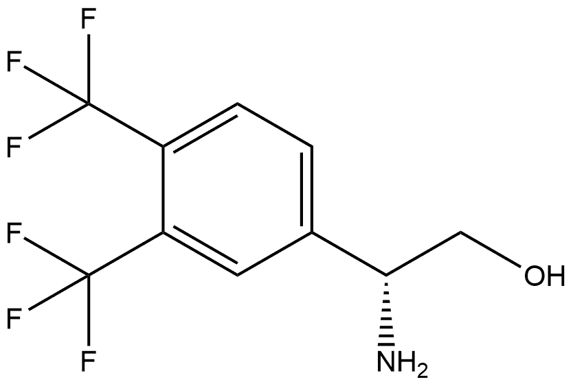 (βR)-β-Amino-3,4-bis(trifluoromethyl)benzeneethanol Structure