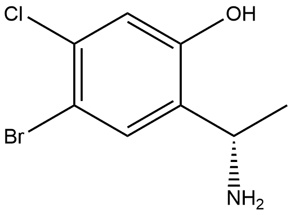 (S)-2-(1-aminoethyl)-4-bromo-5-chlorophenol Structure