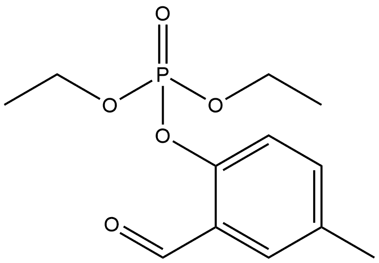 Diethyl 2-formyl-4-methylphenyl phosphate Structure