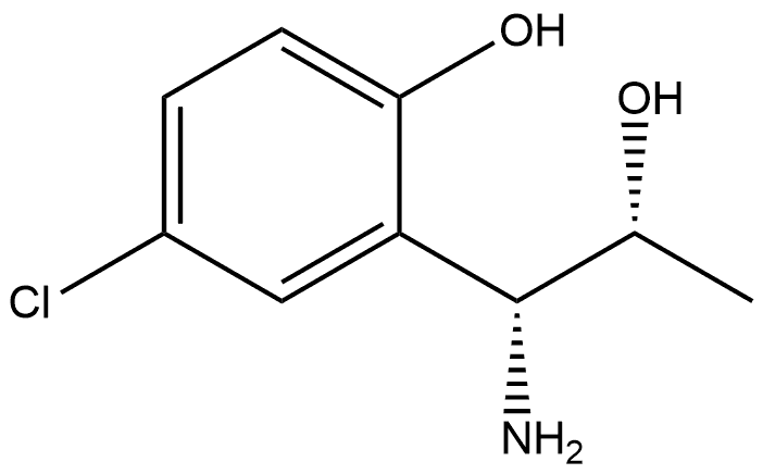 2-((1R,2R)-1-AMINO-2-HYDROXYPROPYL)-4-CHLOROPHENOL Structure