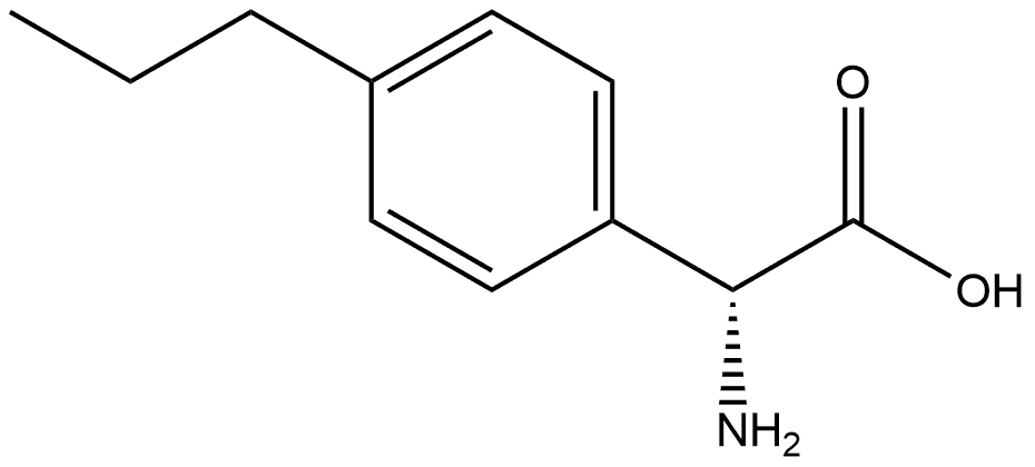 (R)-2-amino-2-(4-propylphenyl)acetic acid 구조식 이미지