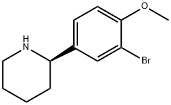 (2R)-2-(3-bromo-4-methoxyphenyl)piperidine Structure