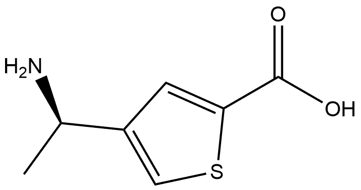 4-[(1R)-1-Aminoethyl]-2-thiophenecarboxylic acid Structure