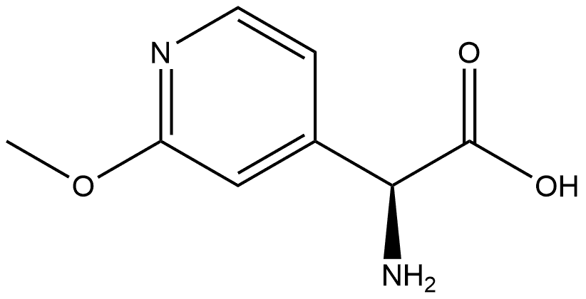 4-Pyridineacetic acid, α-amino-2-methoxy-, (αS)- Structure