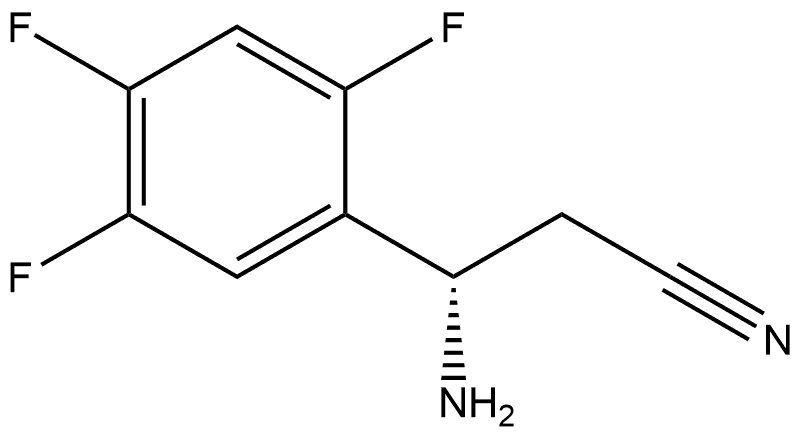 (3S)-3-AMINO-3-(2,4,5-TRIFLUOROPHENYL)PROPANENITRILE Structure