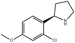 (2R)-2-(2-chloro-4-methoxyphenyl)pyrrolidine 구조식 이미지