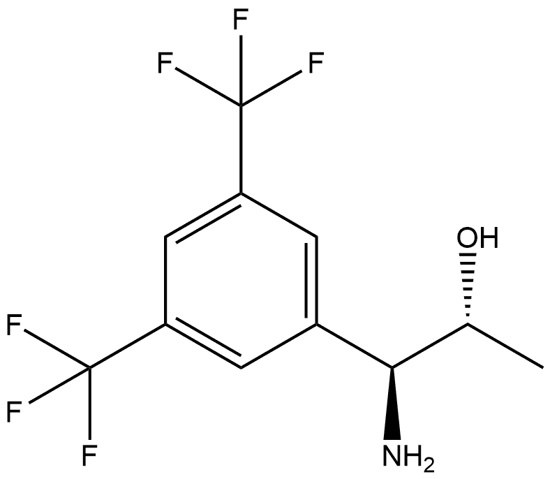 (1S,2R)-1-AMINO-1-[3,5-BIS(TRIFLUOROMETHYL)PHENYL]PROPAN-2-OL Structure