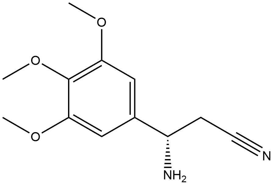 (3S)-3-AMINO-3-(3,4,5-TRIMETHOXYPHENYL)PROPANENITRILE Structure