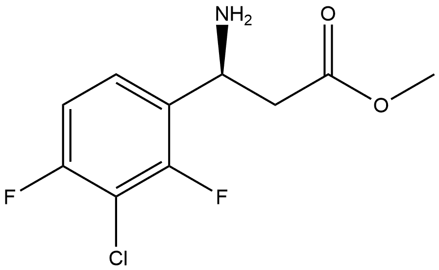 methyl (3S)-3-amino-3-(3-chloro-2,4-difluorophenyl)propanoate Structure