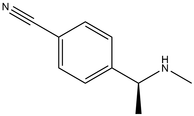 (S)-4-(1-(Methylamino)ethyl)benzonitrile 구조식 이미지