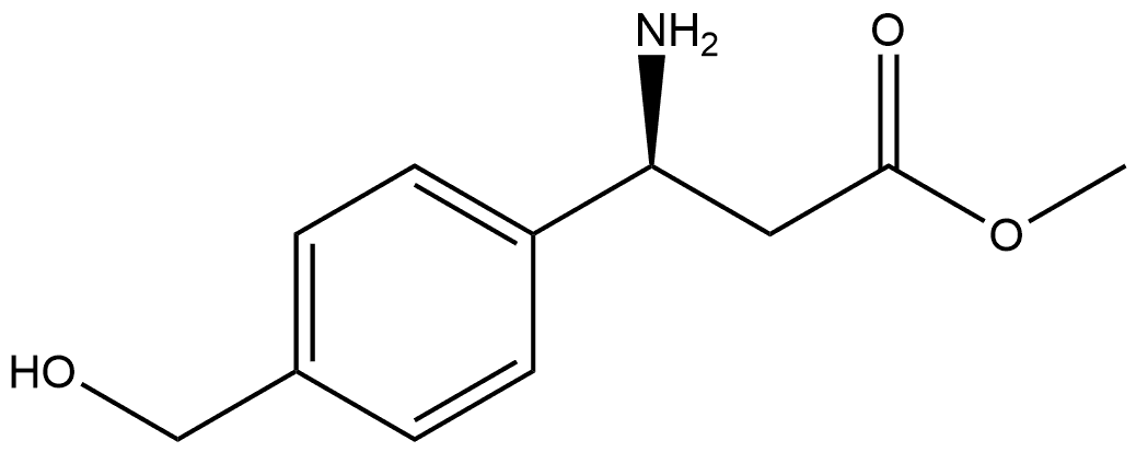 Benzenepropanoic acid, β-amino-4-(hydroxymethyl)-, methyl ester, (βS)- Structure