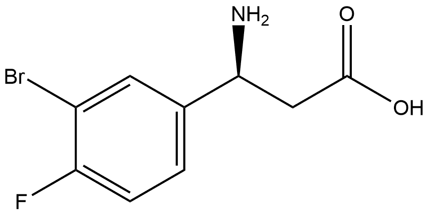 Benzenepropanoic acid, β-amino-3-bromo-4-fluoro-, (βS)- Structure