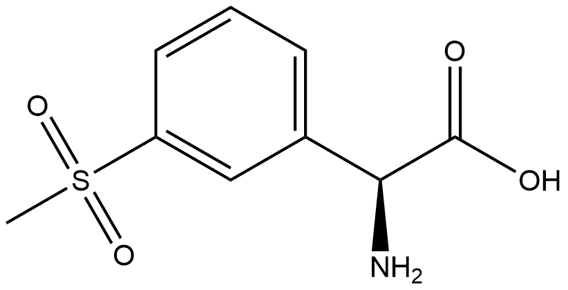 (αS)-α-Amino-3-(methylsulfonyl)benzeneacetic acid Structure