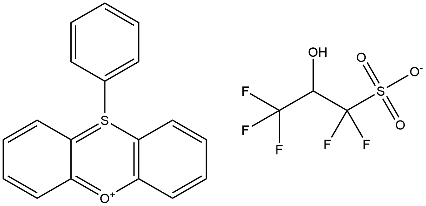 Phenoxathiinium, 10-phenyl-, 1,1,3,3,3-pentafluoro-2-hydroxy-1-propanesulfonate (1:1) Structure