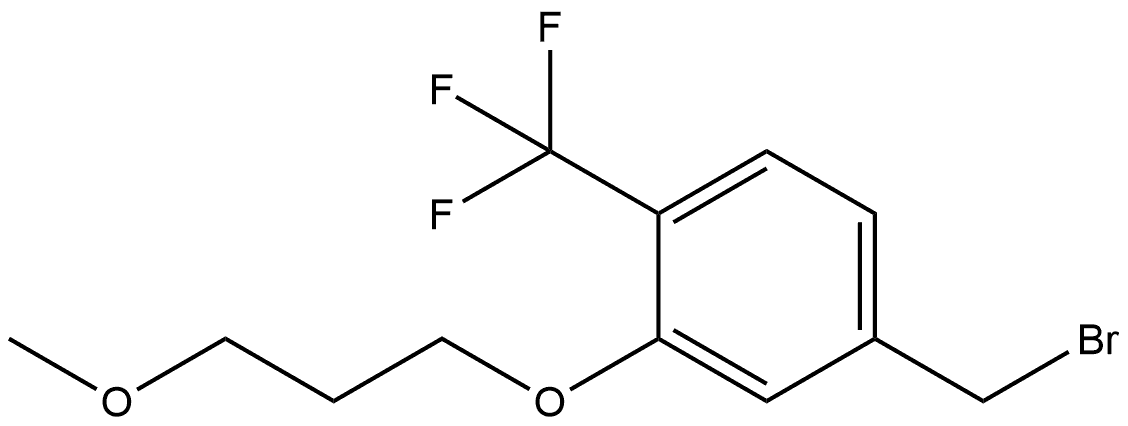 Benzene, 4-(bromomethyl)-2-(3-methoxypropoxy)-1-(trifluoromethyl)- Structure