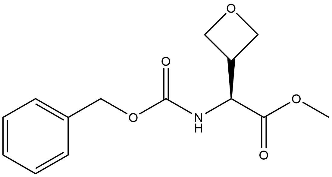 methyl (2S)-2-(benzyloxycarbonylamino)-2-(oxetan-3-yl)acetate Structure