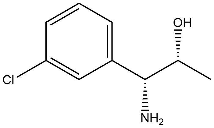(1R,2R)-1-AMINO-1-(3-CHLOROPHENYL)PROPAN-2-OL 구조식 이미지