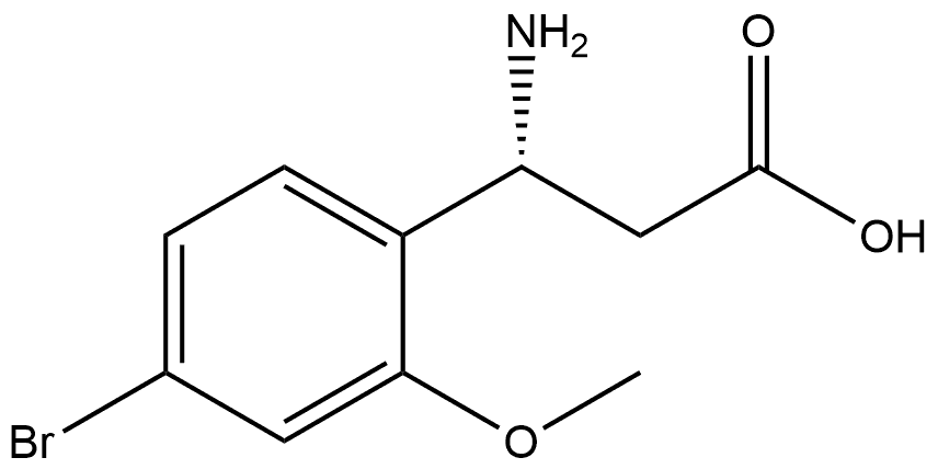 Benzenepropanoic acid, β-amino-4-bromo-2-methoxy-, (βR)- Structure