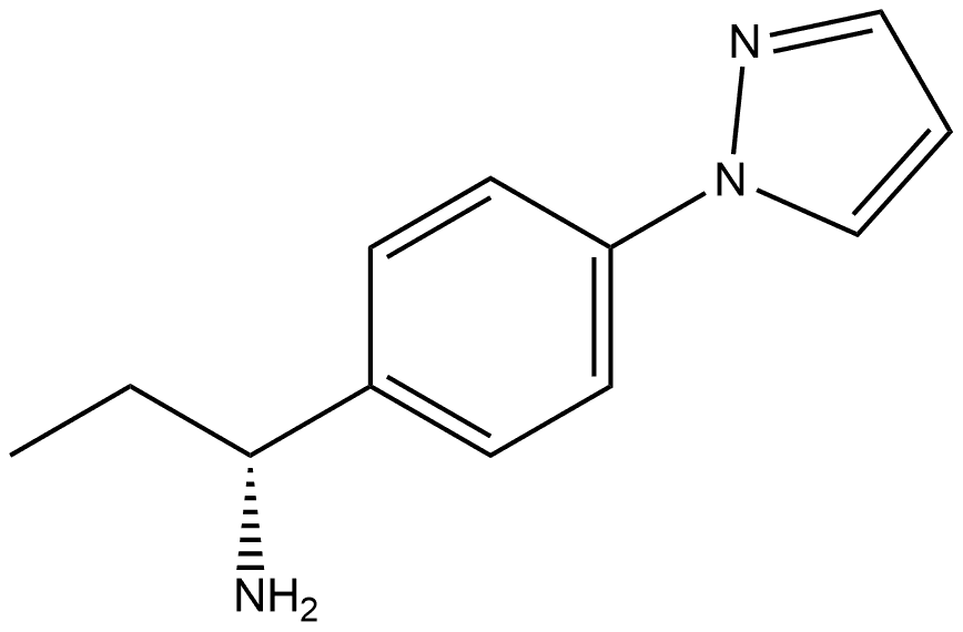 (R)-1-(4-(1H-pyrazol-1-yl)phenyl)propan-1-amine Structure