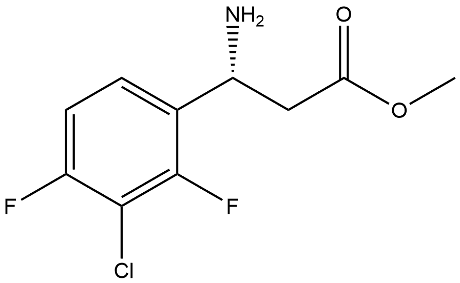 methyl (3R)-3-amino-3-(3-chloro-2,4-difluorophenyl)propanoate Structure