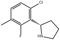 (2S)-2-(6-CHLORO-2-FLUORO-3-METHYLPHENYL)PYRROLIDINE Structure