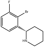 (2S)-2-(2-bromo-3-fluorophenyl)piperidine Structure