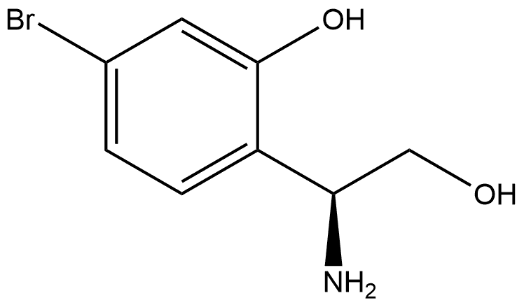 (S)-2-(1-amino-2-hydroxyethyl)-5-bromophenol Structure