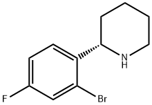 (2S)-2-(2-bromo-4-fluorophenyl)piperidine Structure