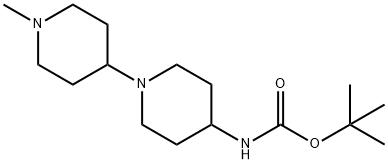 Carbamic acid, N-(1'-methyl[1,4'-bipiperidin]-4-yl)-, 1,1-dimethylethyl ester Structure