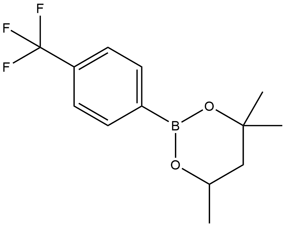 4,4,6-Trimethyl-2-[4-(trifluoromethyl)phenyl]-1,3,2-dioxaborinane Structure